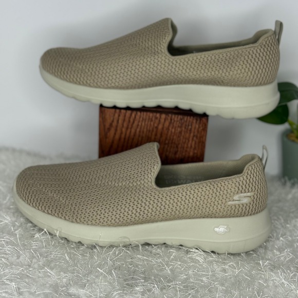 Skechers Shoes - Skechers GOwalk Max Tan Mesh Slip On Sneakers Shoes Women's Size 9